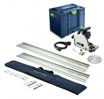 Festool 578217 240V Plunge-cut Saw TS 60 KEBQ-Plus 100Year Edition + 2 x 1.4m Rails, 2 x Conns, Pair Clamps & Rail Bag £933.00
